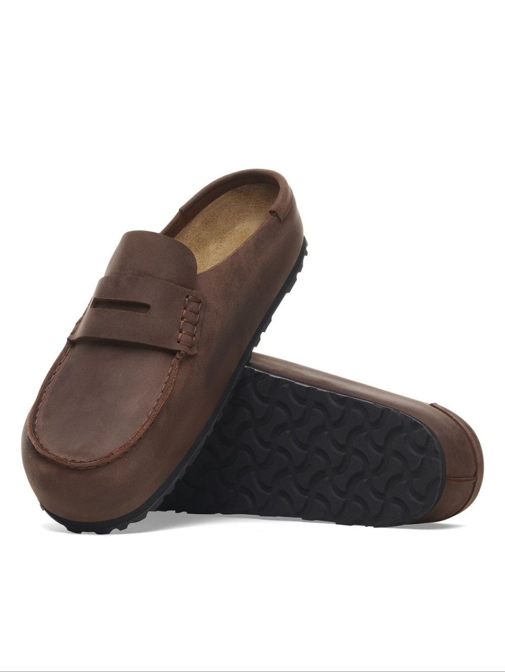 Birkenstock Men's Naples Wrapped Leather Penny Keeper Clogs In Habana